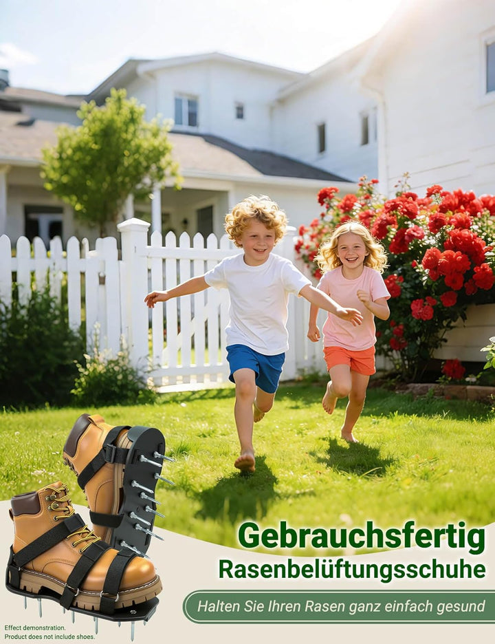 Rasenlüfter Schuhe, nagelschuhe ausgleichsmasse Rasenlüfter Sandalen mit doppelten Spannriemen, schw