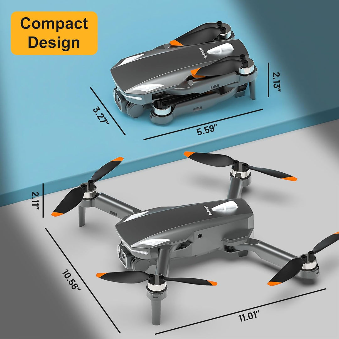 Drohne mit Kamera 1080P HD, RC Quadcopter faltbare Drohne für Kinder, bürstenloser Motor, Ein-Tasten