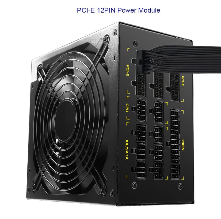 QIANRENON PCI-E 12 Pin auf Dual 8 Pin (6Pin+2Pin) Grafikkarten-Netzteilkabel Stecker auf Stecker, ge