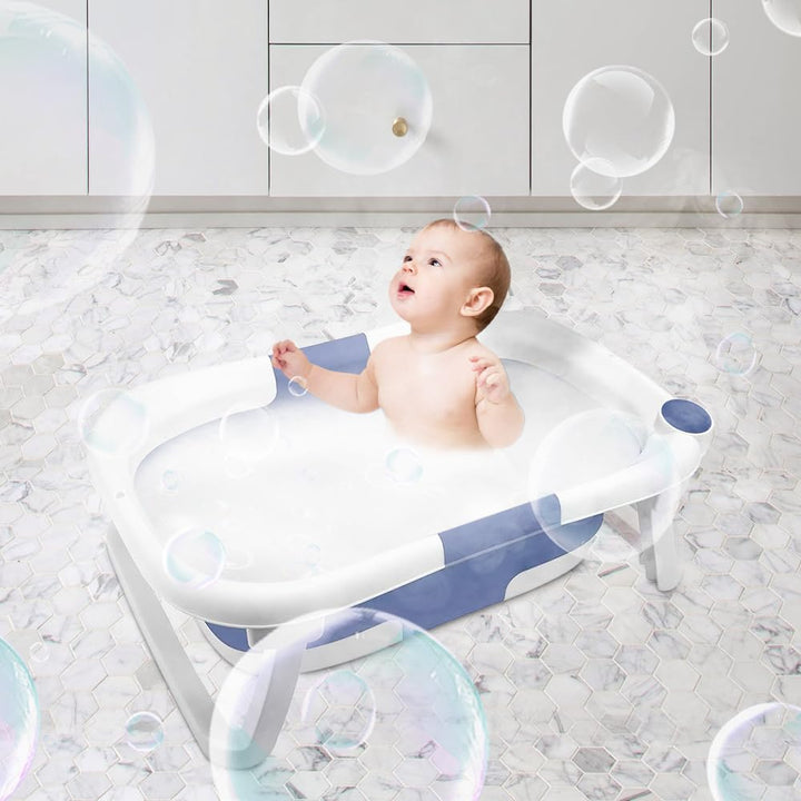 Faltbare Babybadewanne mit rutschfesten Füssen, tragbar, Kunststoff, Babybadewanne, für Neugeborene,