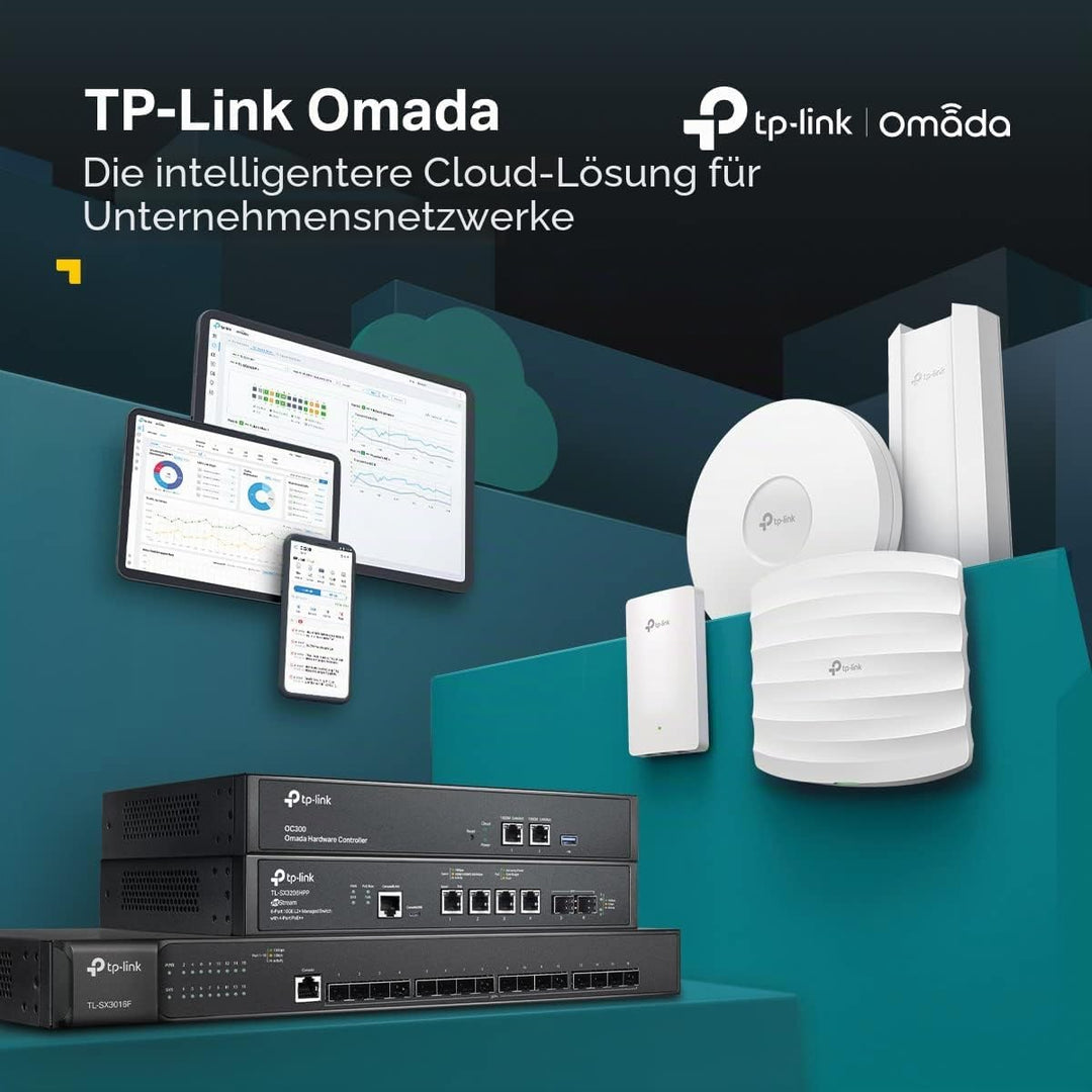 TP-Link TL-SG2008P 8-Port Smart Managed Netzwerk LAN Switch mit 4 PoE+ Ports (62 Watt, IEEE-802.3af/
