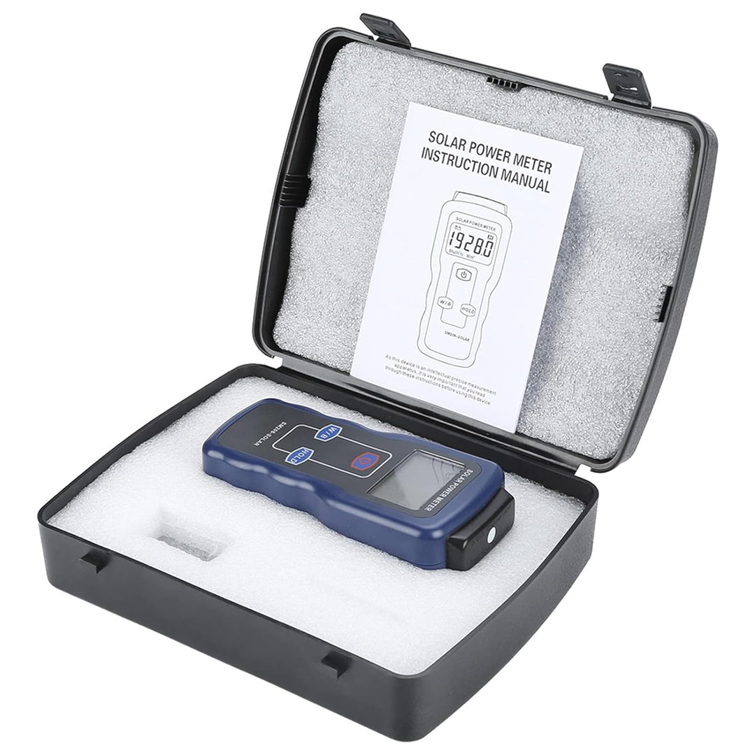 SM206 Solar Power Meter-Intensive Sonnenlichtmessgerät mit W/m² & Btu,Max. Hold, Datenhold für Glasd