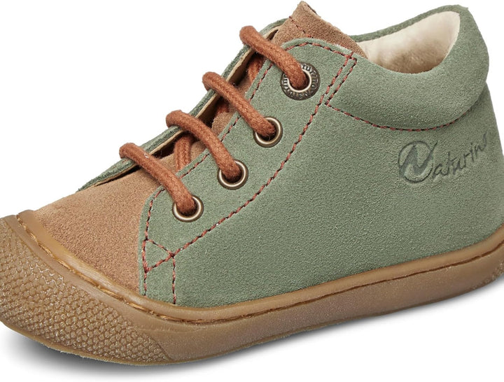Naturino Lauflernschuhe aus Veloursleder 22 EU Grün Braun, 22 EU Grün Braun