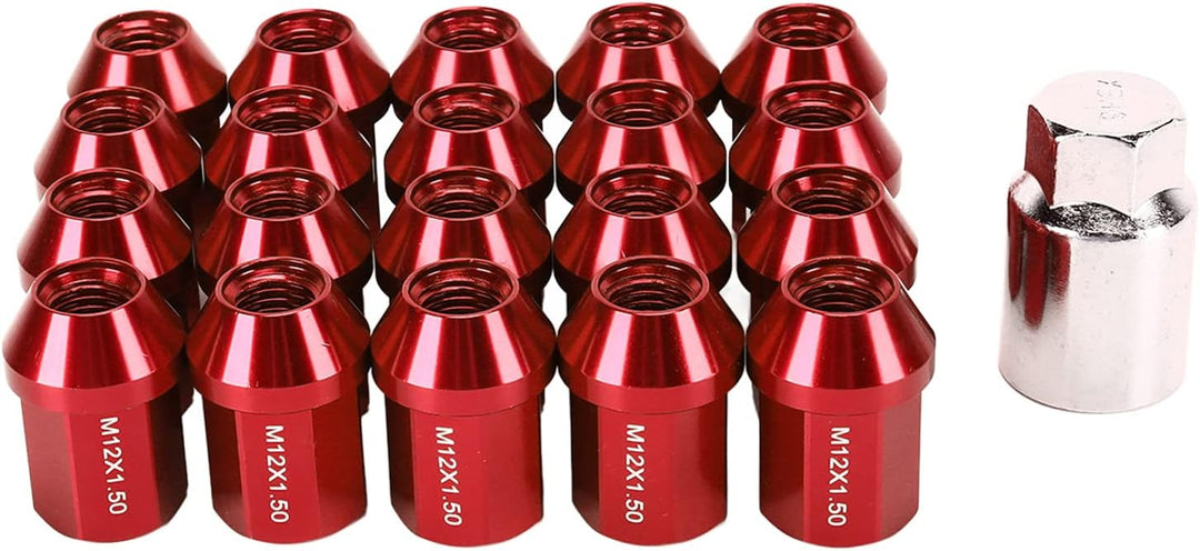 Autoteile, Rustptoof Closed End Radmuttern M12x1.5 35mm Ersatz für Lafesfa 2019 zur Reparatur(rot),