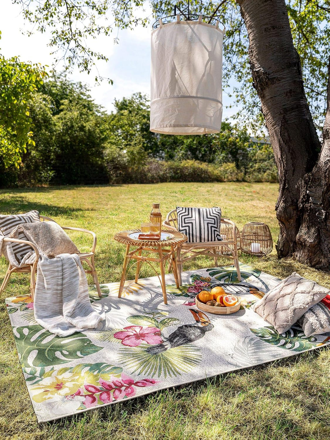 benuta Nest In- & Outdoor Teppich Artis - Multicolor 120x180 cm - Strapazierfähig für Balkon, Terras