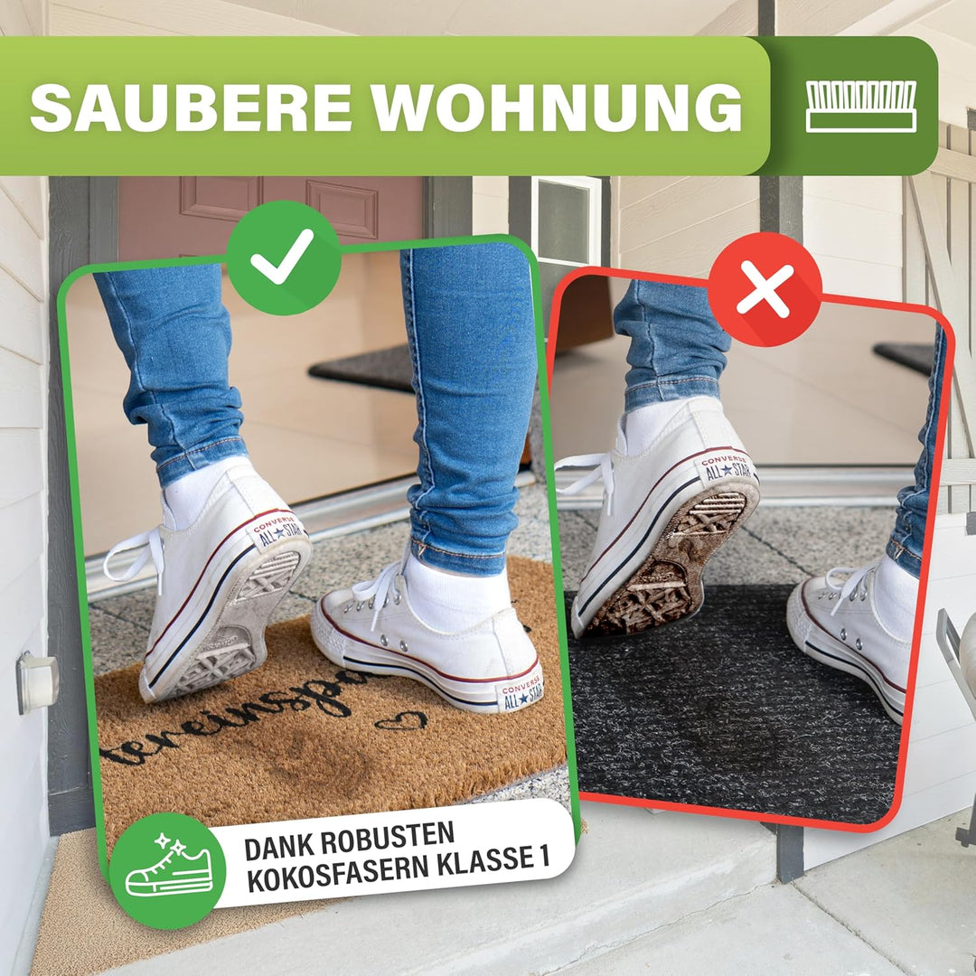 Bodenständig® Fussmatte Kokos [Wetterfest] - extrem robust - Fussabtreter aussen - die Kokosmatte Fu