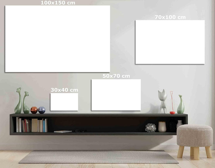 Wandbilder Bilder Banksy like - Junge hinter dem Vorhang - Wandbild auf Leinwand, hochwertige Street