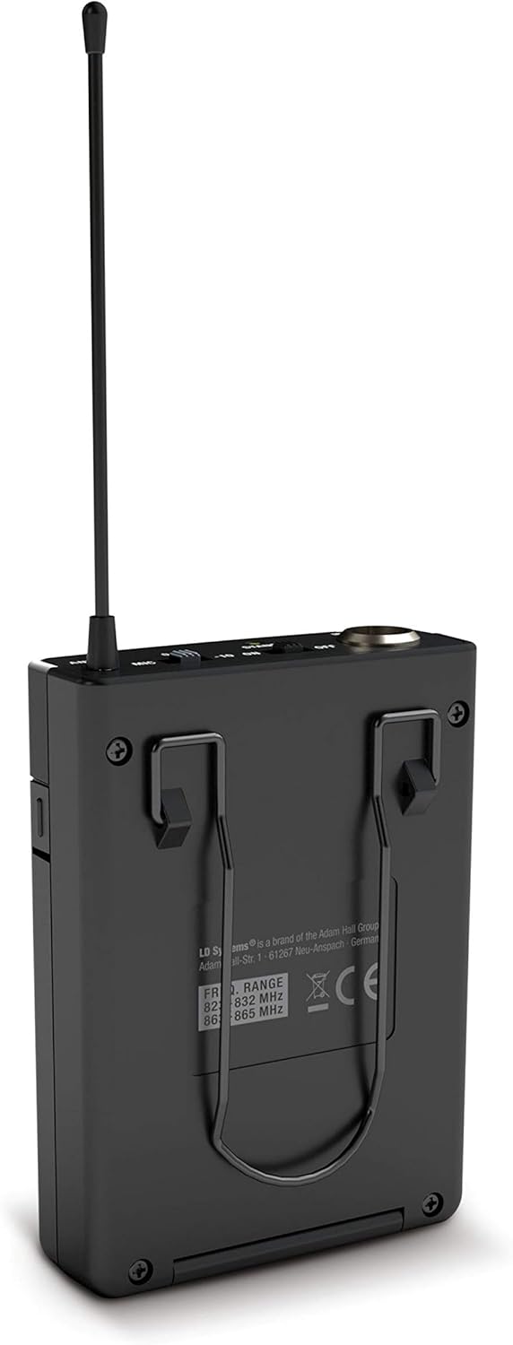 LD Systems U308 BP - Bodypack Sender, schwarz 863 - 865 MHz+ 823 - 832 MHz, 863 - 865 MHz+ 823 - 832