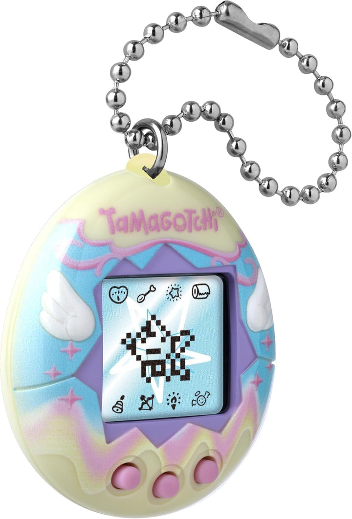 Bandai Tamagotchi Engel Virtuelle Party, Mehrfarbig, 42993 | Werden Sie Ihr Schutzengel: Füttern Sie