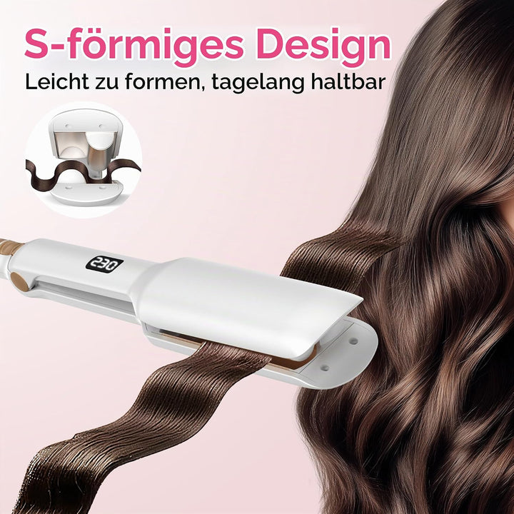 OKWRAP Beach Waves Lockenstab Grosse Locken, Welleneisen Für Haare, 32MM Deep Beachwaves Lockengerät