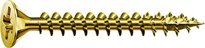 SPAX Universalschraube, 4,5 x 70 mm, 500 Stück, Kreuzschlitz Z2, Senkkopf, Vollgewinde, 4CUT, YELLOX