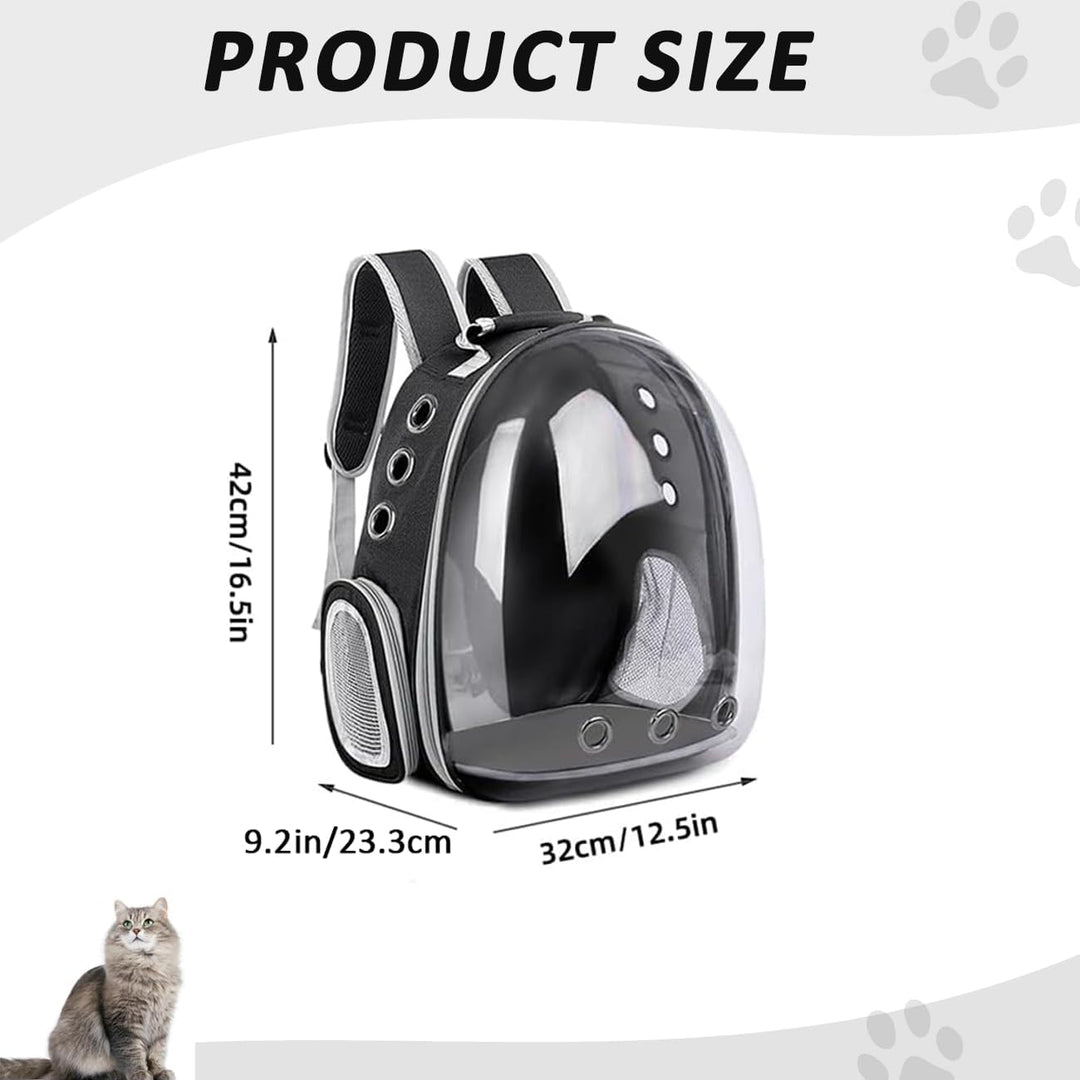 Erweiterbar Katzenrucksack Hunderucksack, Vorderrucksack für Katzen und Kleine Hunde, mit transparen