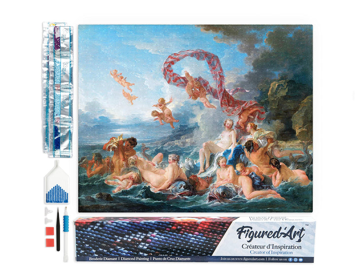 Figured'Art Diamond Painting Erwachsene 40x50cm Ganze Leinwand gerollt Der Triumph der Venus Françoi