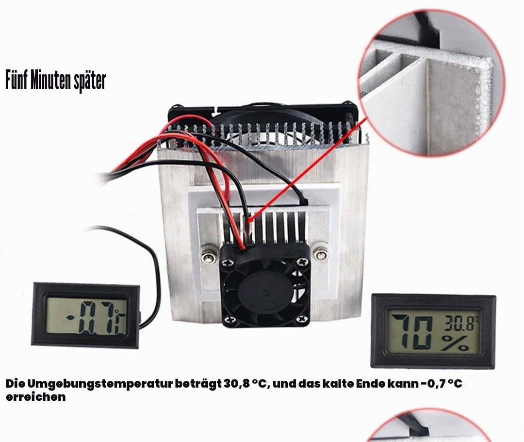 Mini-Klimaanlage DC 12 V DIY Thermoelektrisches Peltier Kühlsystem Kühlkörper Leitmodul Halbleiter K