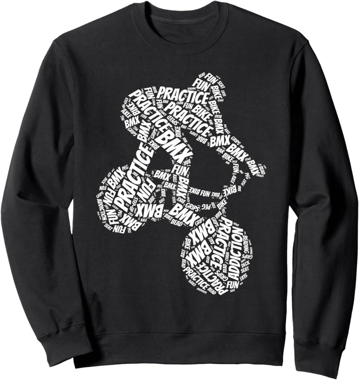 BMX Üben Leidenschaft Biker BMX-Fahrer Silhouette Sweatshirt
