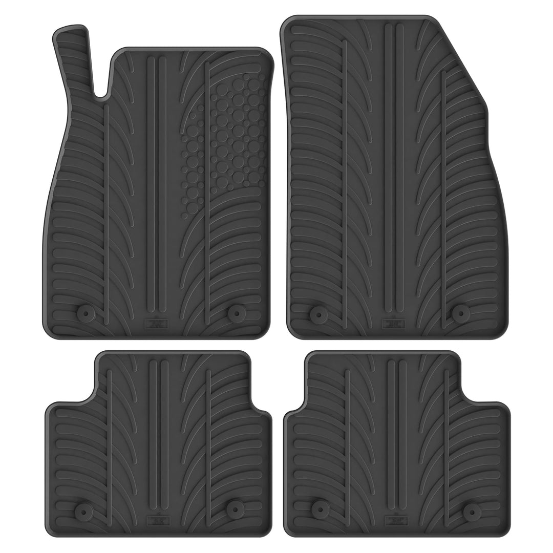 Gledring Satz Gummimatten kompatibel mit Opel Insignia 2013-2017 (T Profil 4-teilig + Montage-clips)