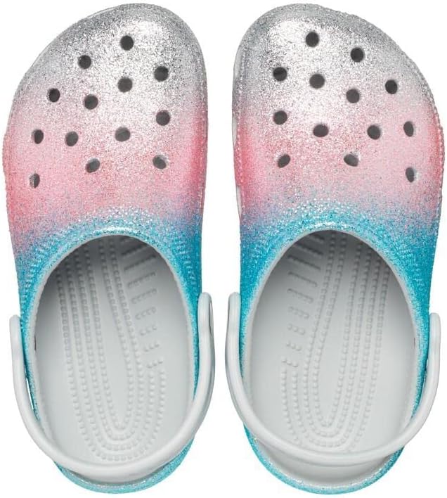 Crocs Unisex Kinder Classic Glitter Clog T Holzschuh 19/20 EU Shimmer Multi, 19/20 EU Shimmer Multi