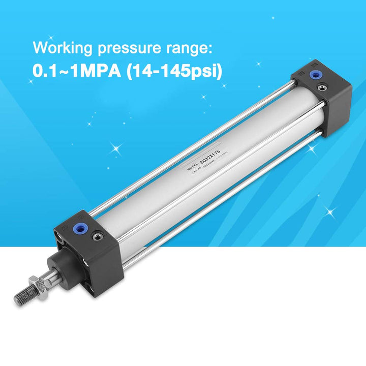 Pneumatikzylinder, 32 mm Bohrung 200 mm Hub Pneumatikzylinder Doppelwirkend und Einzelstangen Arbeit