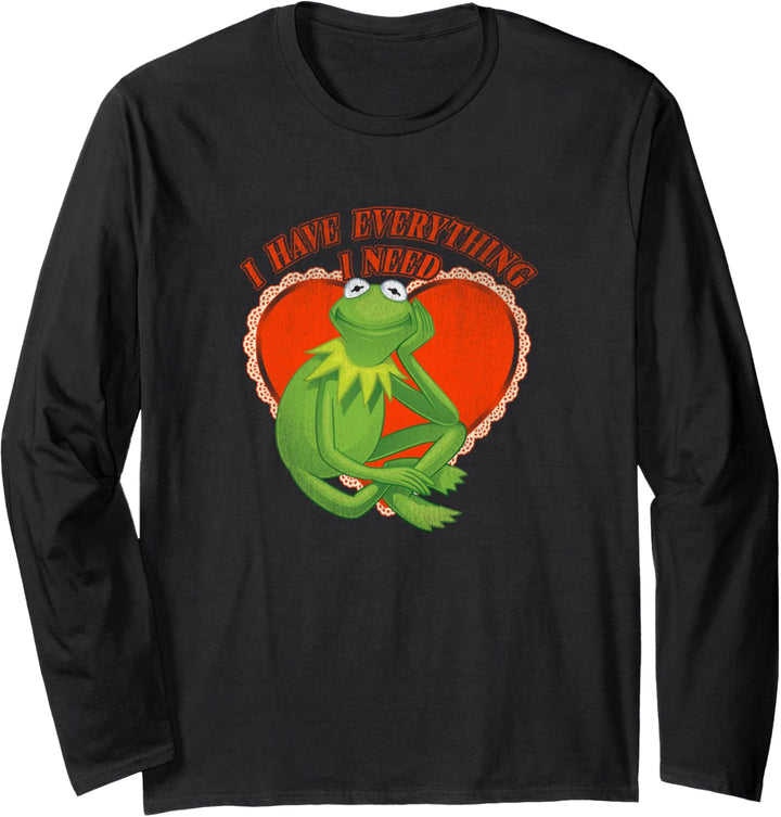 Disney The Muppets Valentinstag Vintage Kermit Everything Langarmshirt