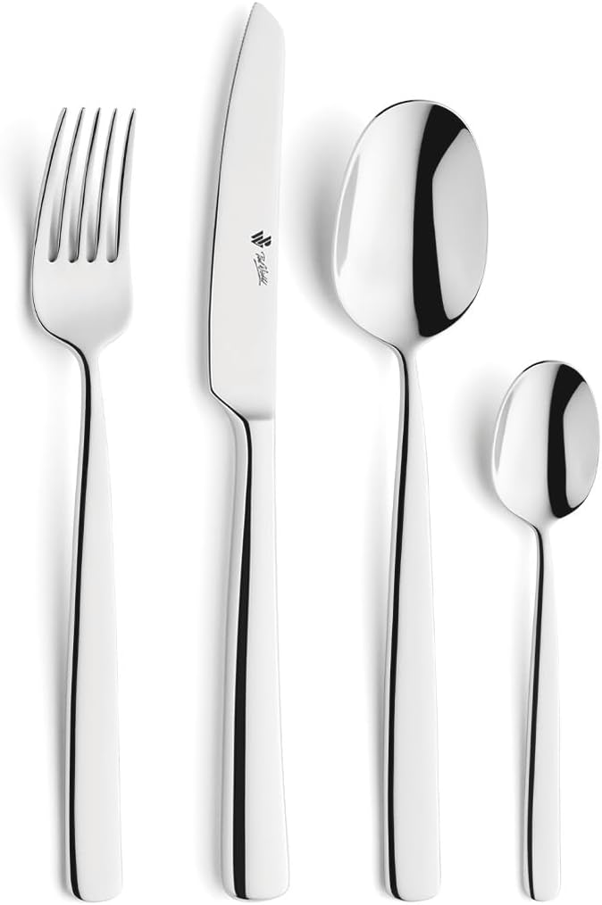 Paul Wirths COMO Besteck Set 6 Personen | 24-teilig | Klingenstahl 13/0, Edelstahl 18/10 | Spülmasch