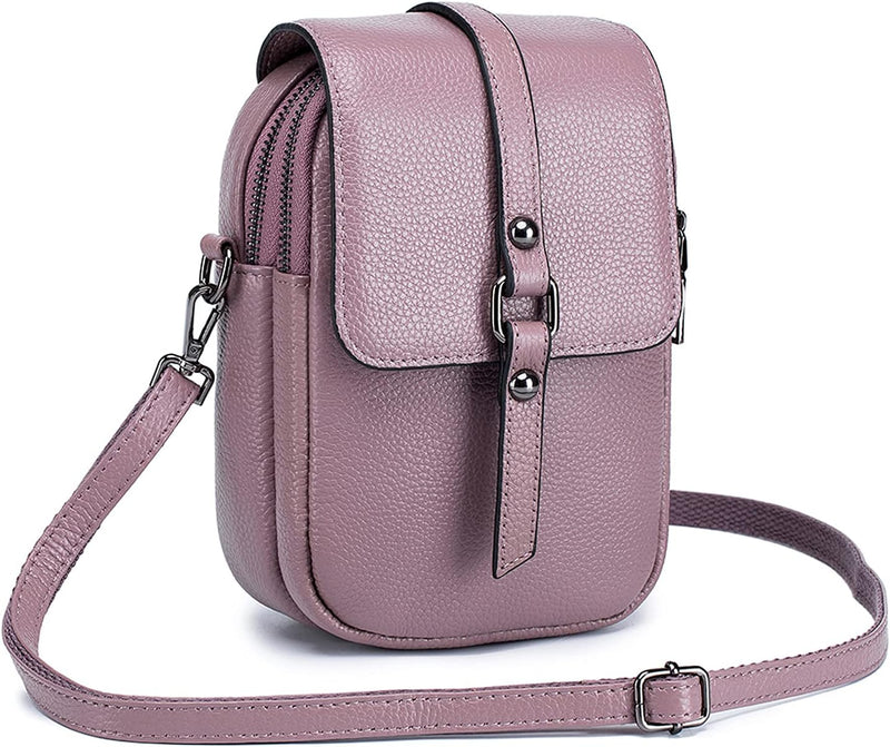 FANDARE Crossbody Tasche Damen Handy Umhängetasche Handtaschen Leder Schultertasche Frauen Handytasc