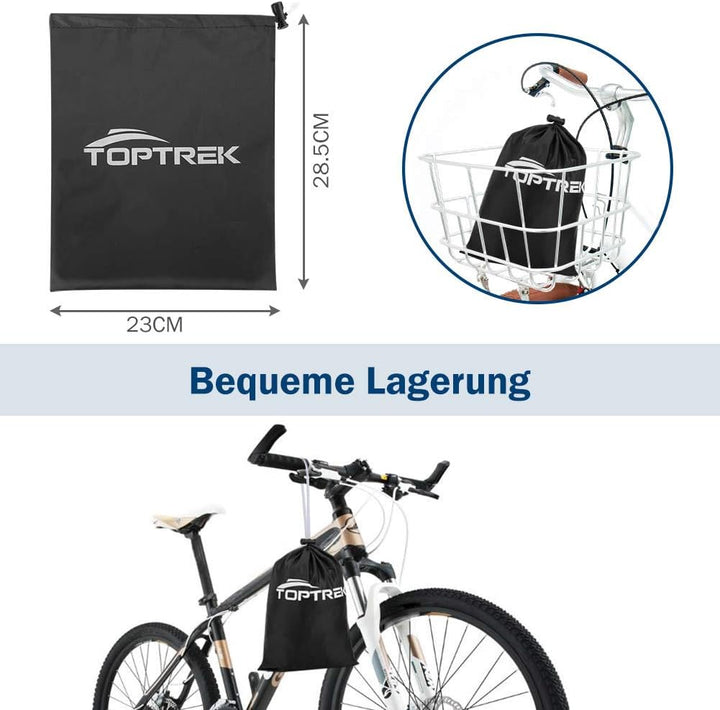 Toptrek Fahrradabdeckung 210D mit Nahtband Oxford-Gewebe Wasserdicht Hochwertige Fahrradgarage Outdo