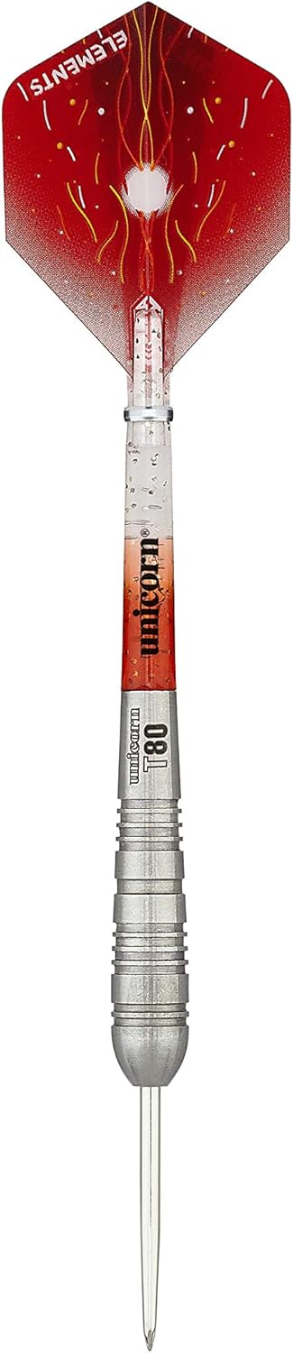 Unicorn Striker Dartpfeile Typ 4, 80% Wolfram, Stahlspitze 23 g rot, 23 g rot