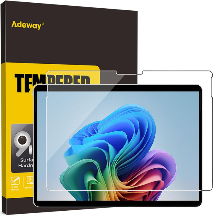Adeway Displayschutzfolie aus gehärtetem Glas für Microsoft Surface Pro 11/ Pro 9/ Pro 10/8/X, Premi