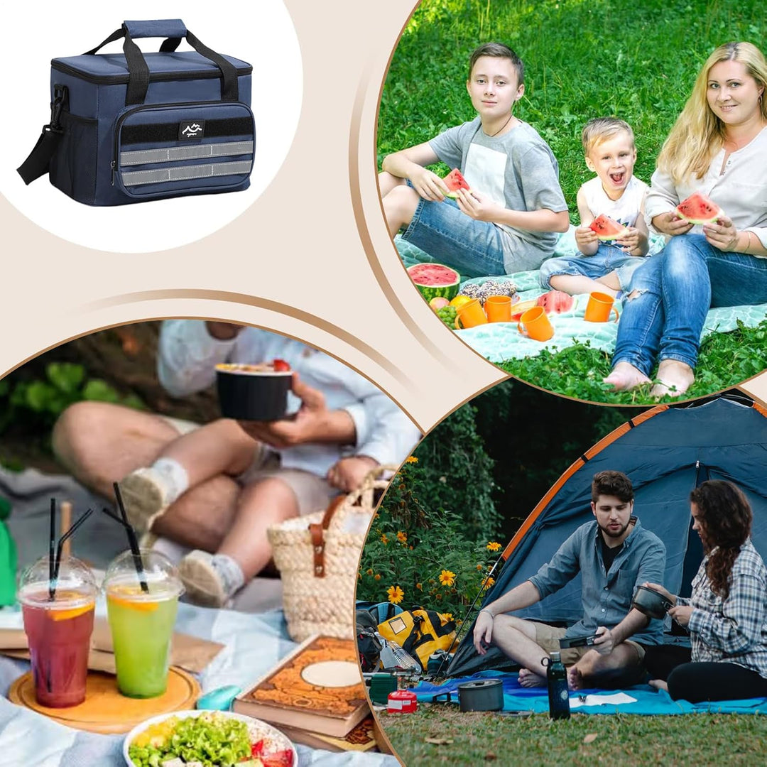 Strandkühler, isolierte Lunchbox, leichtes wasserdichtes Design, 30 x 21 x 18 cm, mit Griff, mehrere