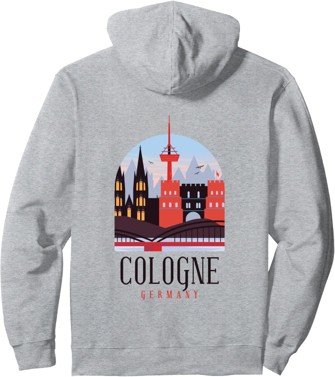 Backprint Köln Stadt Ruhrgebiet Pullover Hoodie