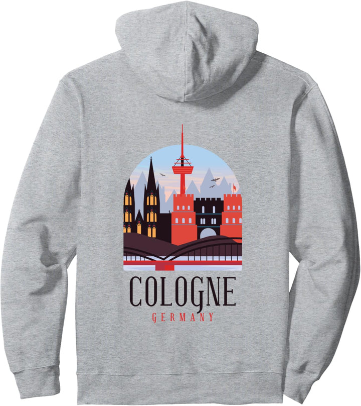 Backprint Köln Stadt Ruhrgebiet Pullover Hoodie