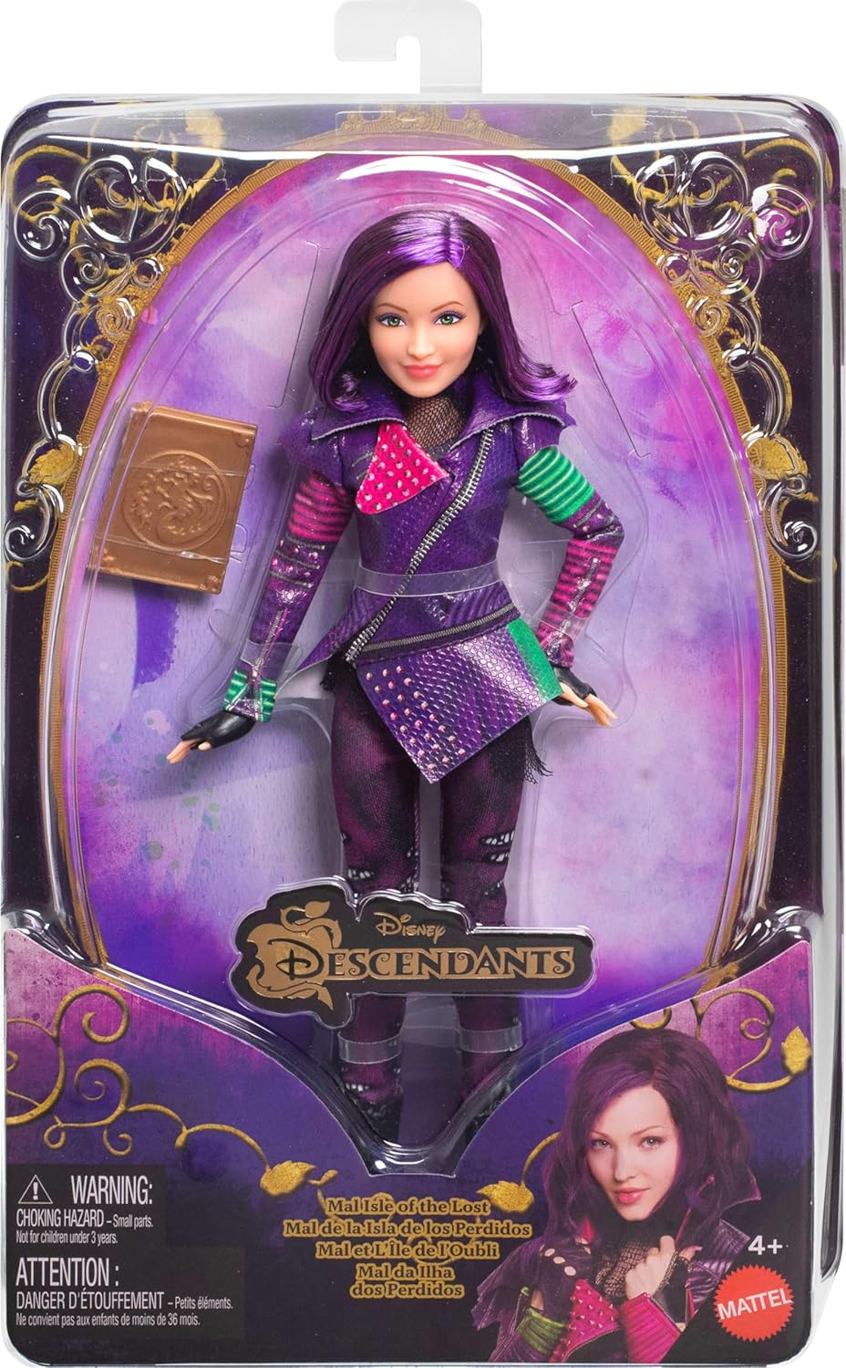 Mattel Descendants Mal Insel der Verlorenen zehntes Jubiläum Modepuppe mit abnehmbarem Outfit, Zubeh