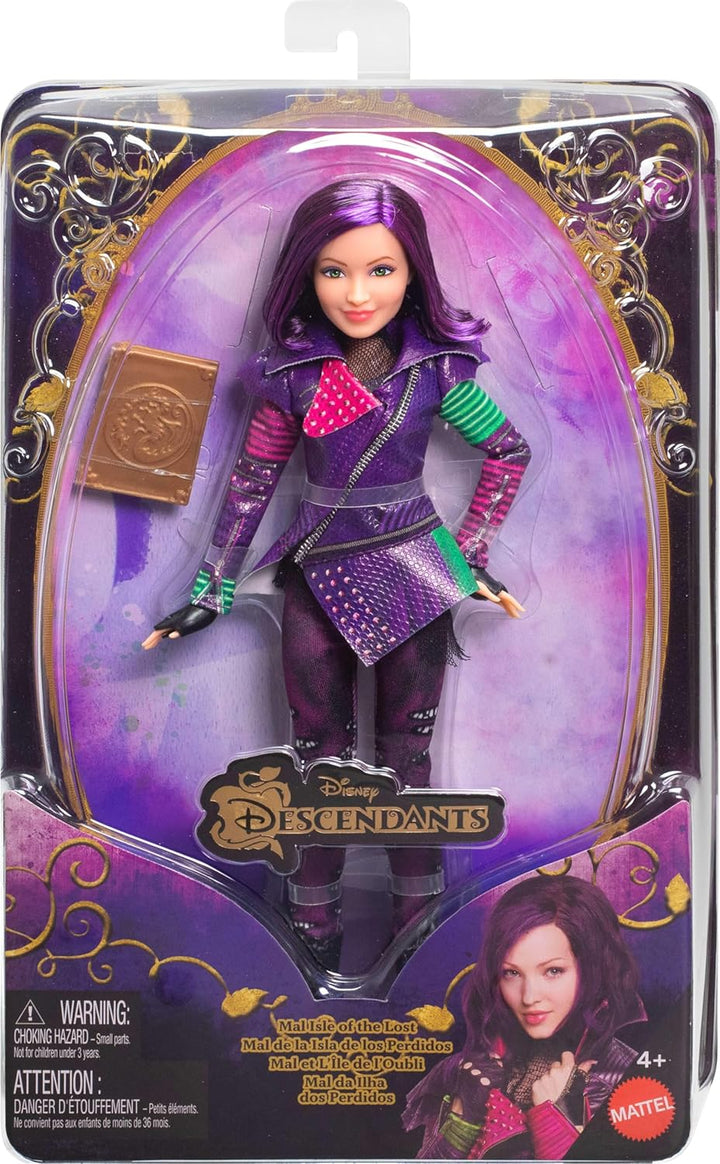 Mattel Descendants Mal Insel der Verlorenen zehntes Jubiläum Modepuppe mit abnehmbarem Outfit, Zubeh