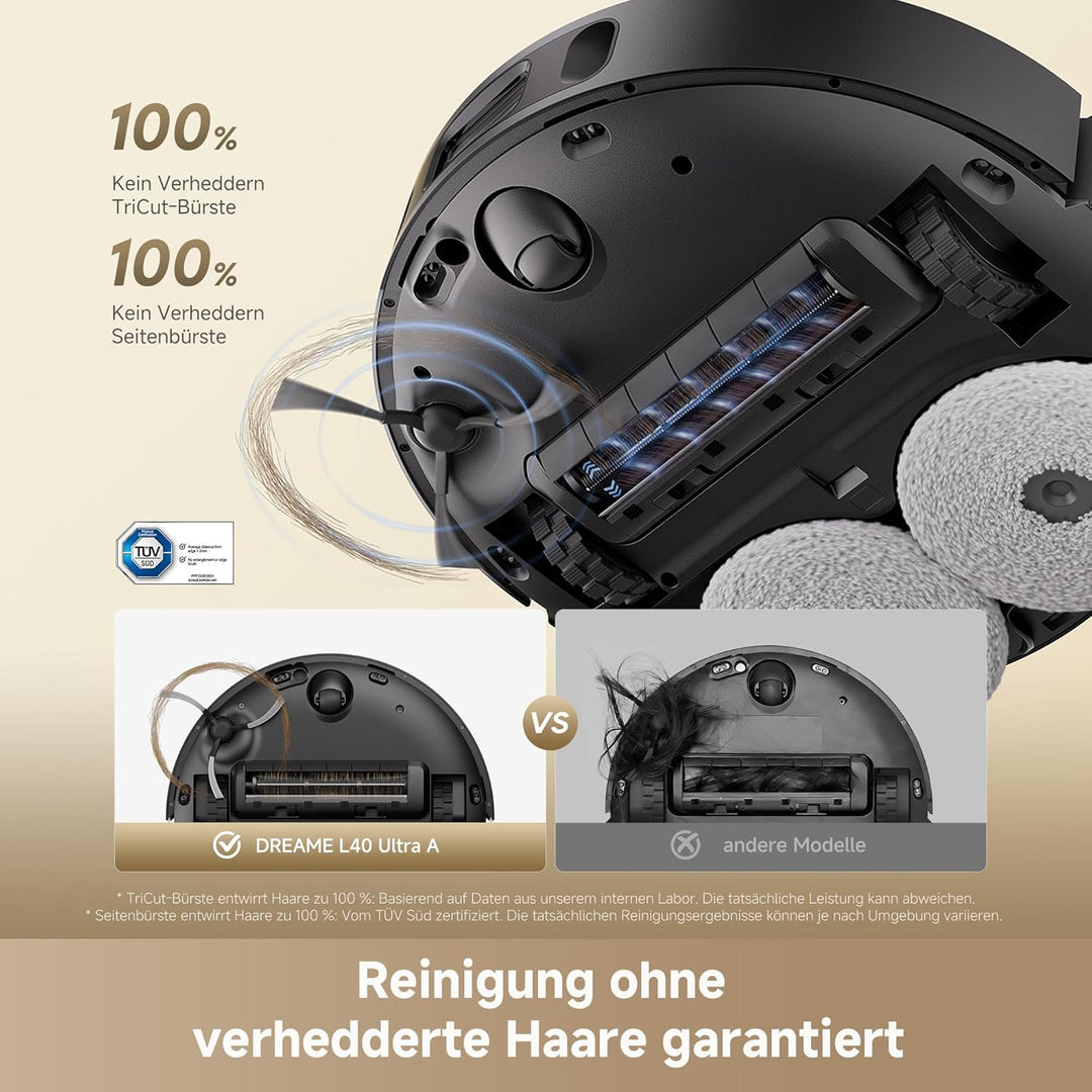 dreame L40 Ultra A Saugroboter und Bodenwischer mit automatischer Staubentleerung und doppeltem Anti
