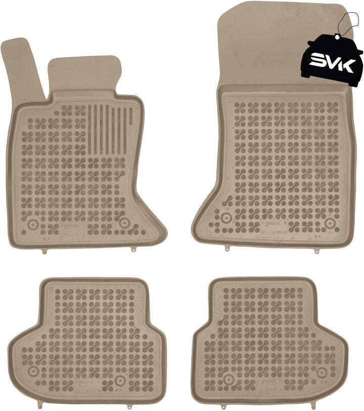 SMK Beige Auto fussmatten gummimatten passt für BMW 5er (F10) 2013-2017 fussmatten Auto für alle Jah