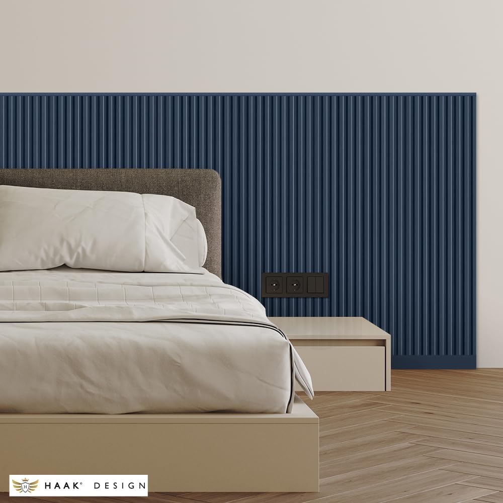 Abschlussleiste Desiwa 6er-Set in Dunkelblau 10,7x130 cm Pastellfarbe Pastell Paneele 6er Set Abschl