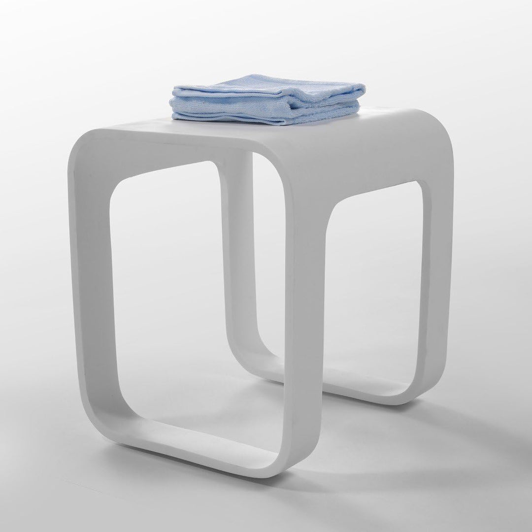 Four &amp; More Badhocker Duschhocker Sitzhocker Duschstuhl Duschsitz Luxusbadhocker Design Kunststein S