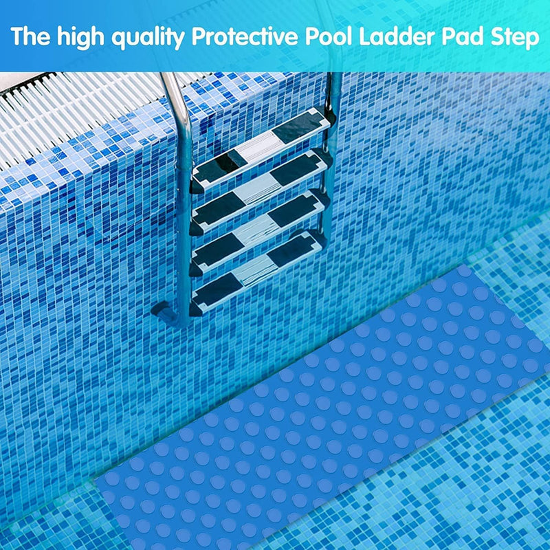 2 Stück 90x23CM Schwimmbadleitermatte,Pool schutzmatte,Anti Rutsch Leitermatte für Schwimmbäder,Schu