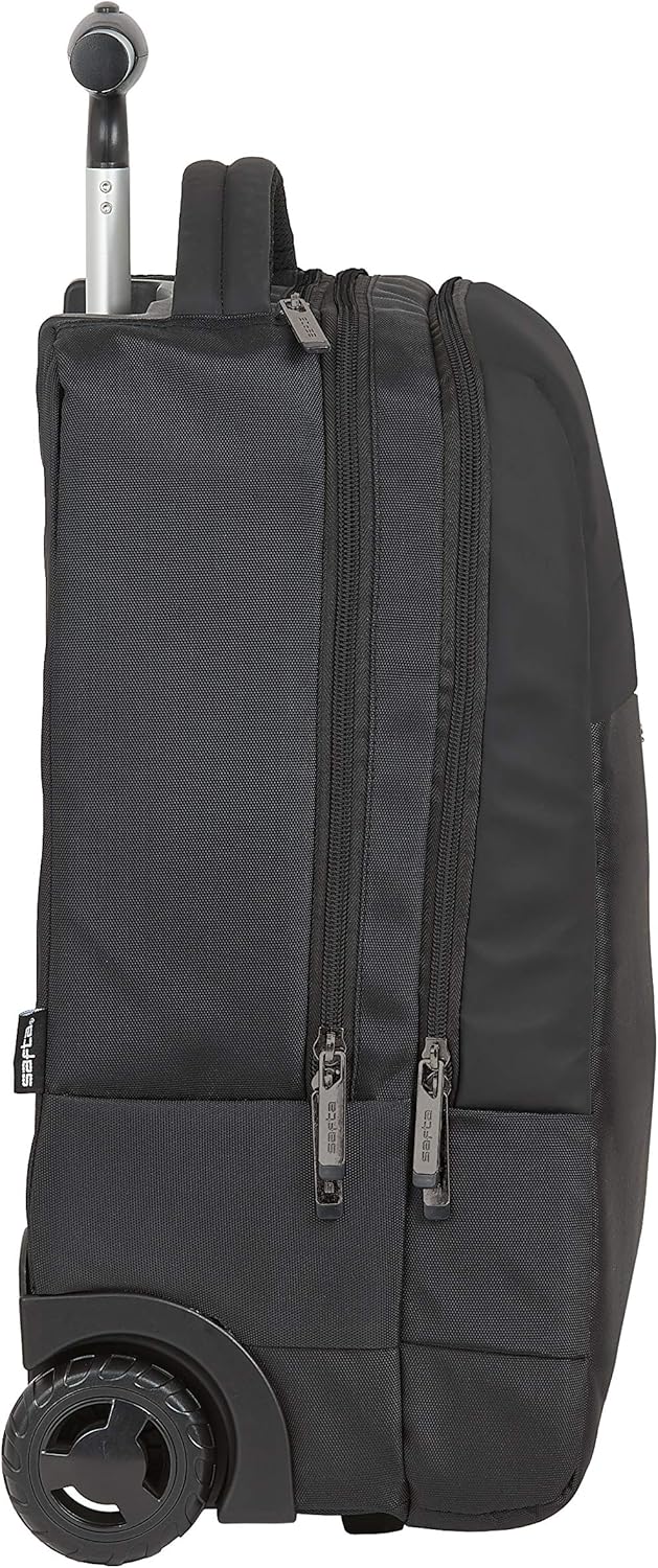 SAFTA Trolley für Laptops mit 39,6 cm (15,6 Zoll), mit Tasche für Tablet und USB-Anschluss, 430 x 32