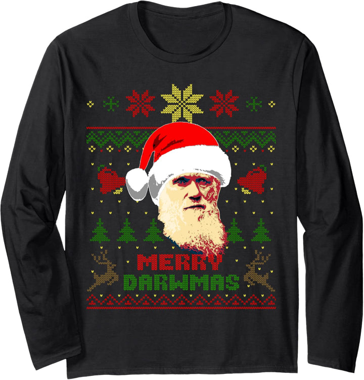Charles Darwin Lustige Weihnachten Langarmshirt
