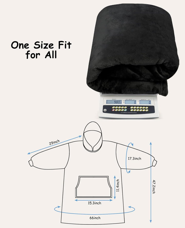 Sendowtek Übergrosse Hoodie Decke Damen Oversized, Sherpa Deckenpulli Weich Super Warme Komfortable