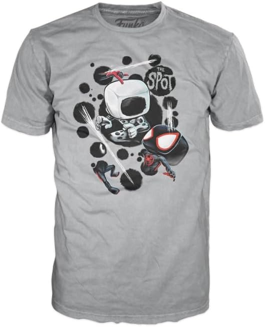 Funko POP! &amp; Tee: Spider-Man: Across The Spider-Verse - Blacklight - Glow In The Dark - Small - Nan
