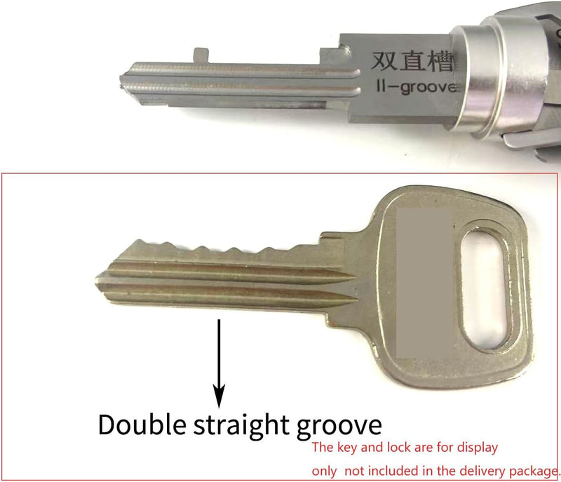 SS001 Tools Dietrich-Werkzeug für Doppel-Rillen-Türschloss, Pro 2-in-1 Decoder und Pick-Werkzeuge, S
