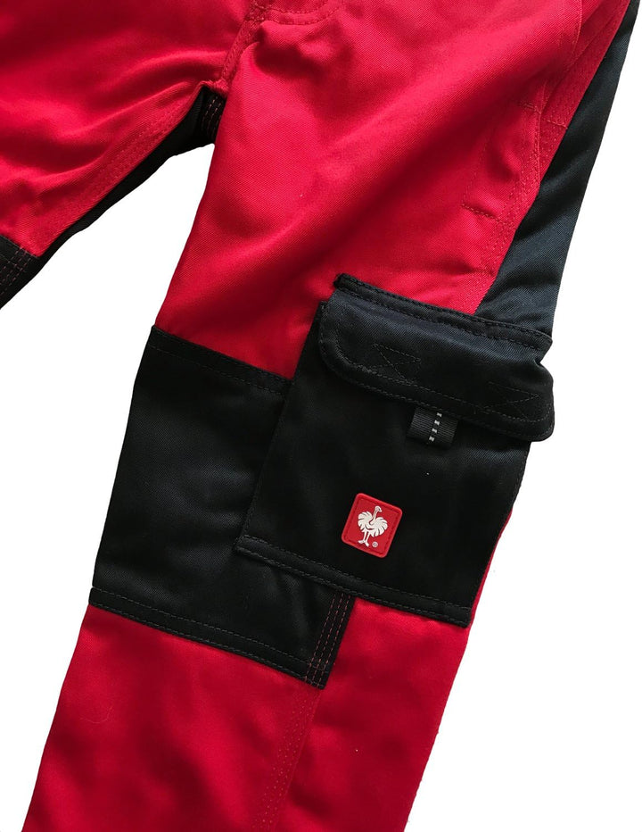 Engelbert Strauss Kinder Latzhose e.s. image, Farbe:rot/schwarz, GröÃŸe:122/128-6/8 Jahre