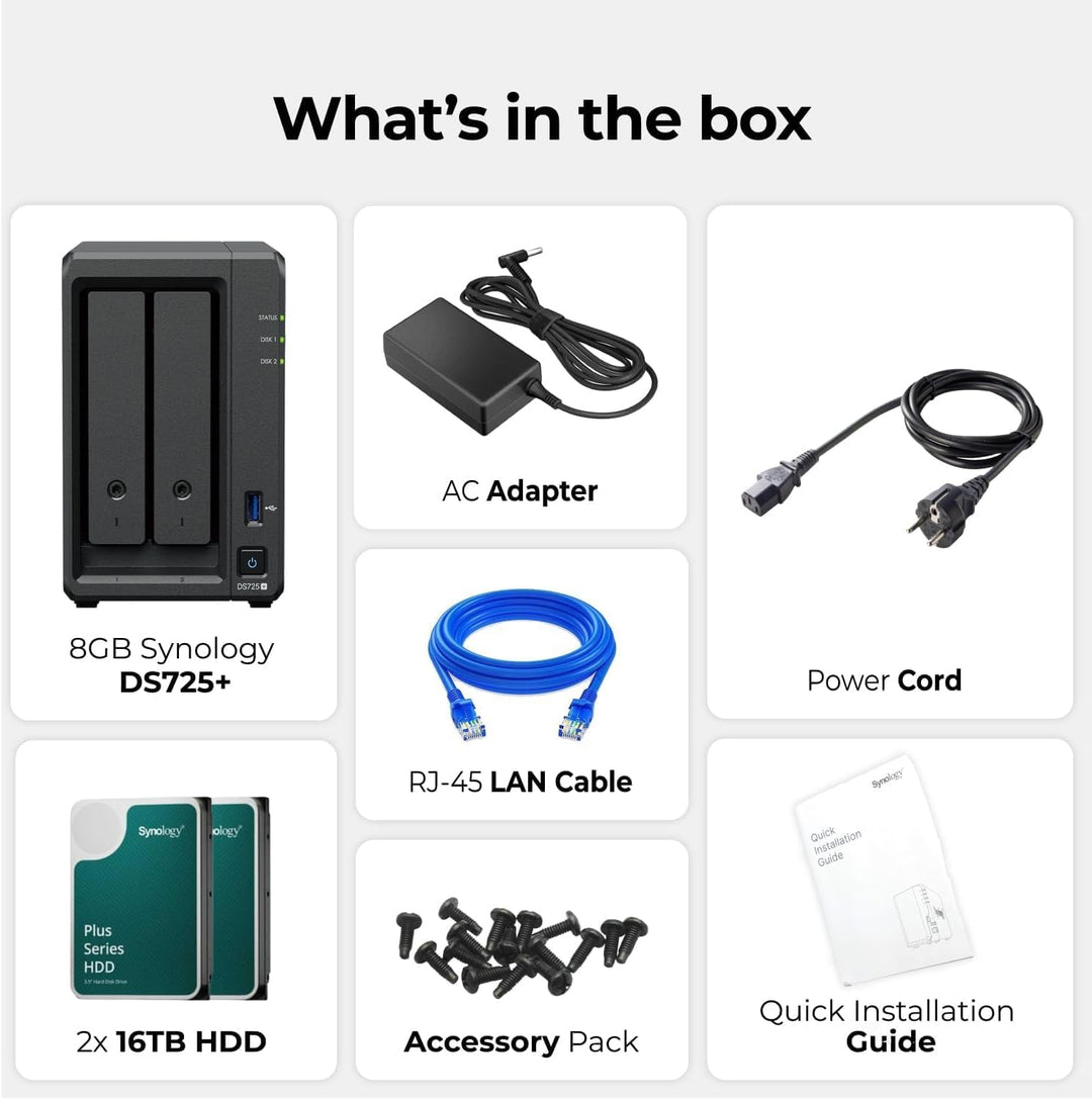 Synology Netzteil 350W PSU 350W-RP Module_1 16TB (2x 8TB HDD), 16TB (2x 8TB HDD)