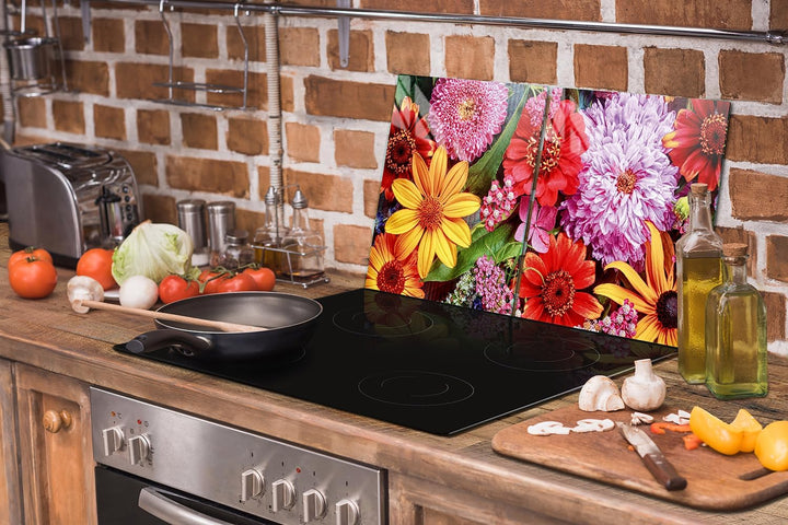 TMK ArtDeko Herdabdeckplatte 2 Teilig 40x52 + 60x52 cm - Spritzschutz Herdabdeckung – Herdschutz aus