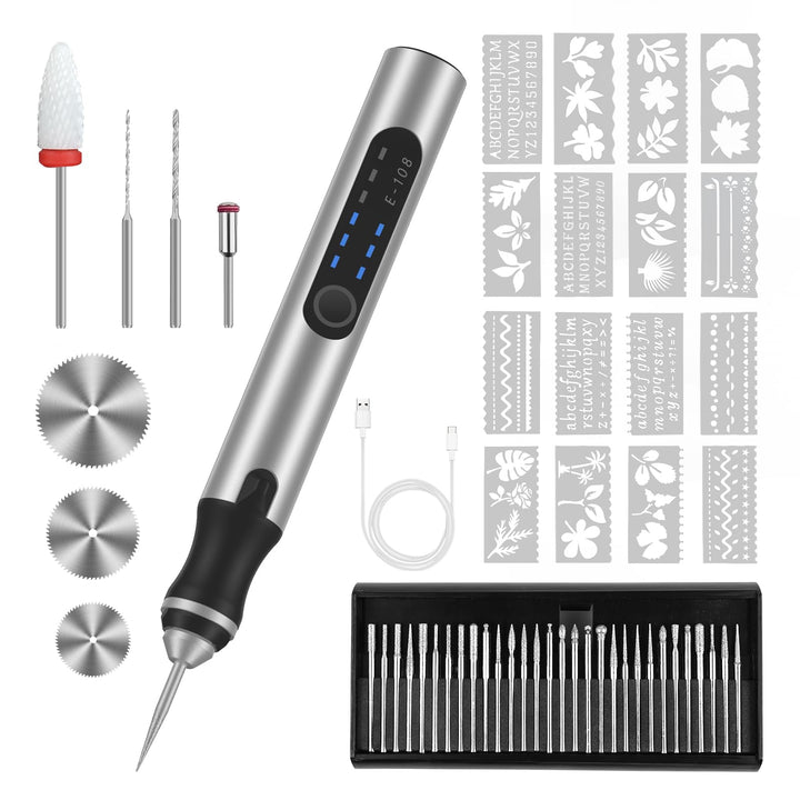 Euakee USB wiederaufladbarer Gravierstift, Mini Electric DIY Engraver Cordless Rotary Tools, tragbar