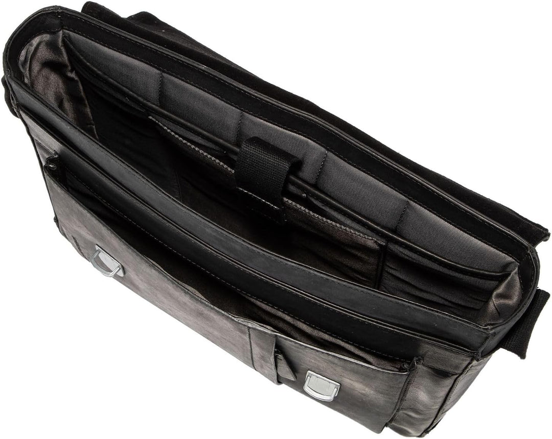 Strellson - brick lane jeremy messenger lhf Schwarz 39X31X9 Farbe:schwarz / Material:polyester,leath