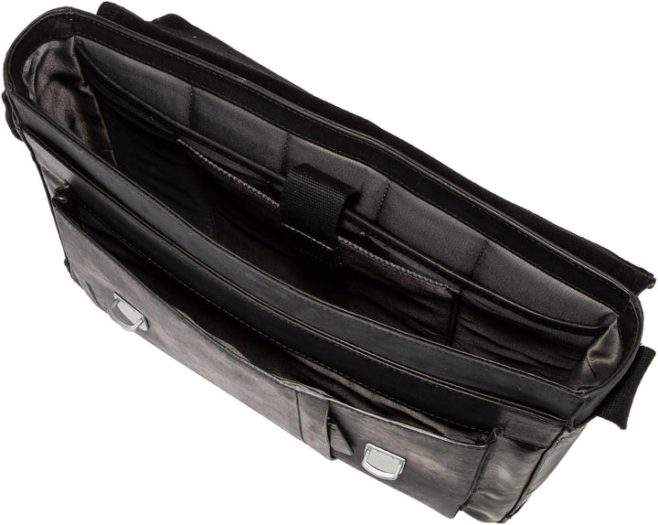 Strellson - brick lane jeremy messenger lhf Schwarz 39X31X9 Farbe:schwarz / Material:polyester,leath