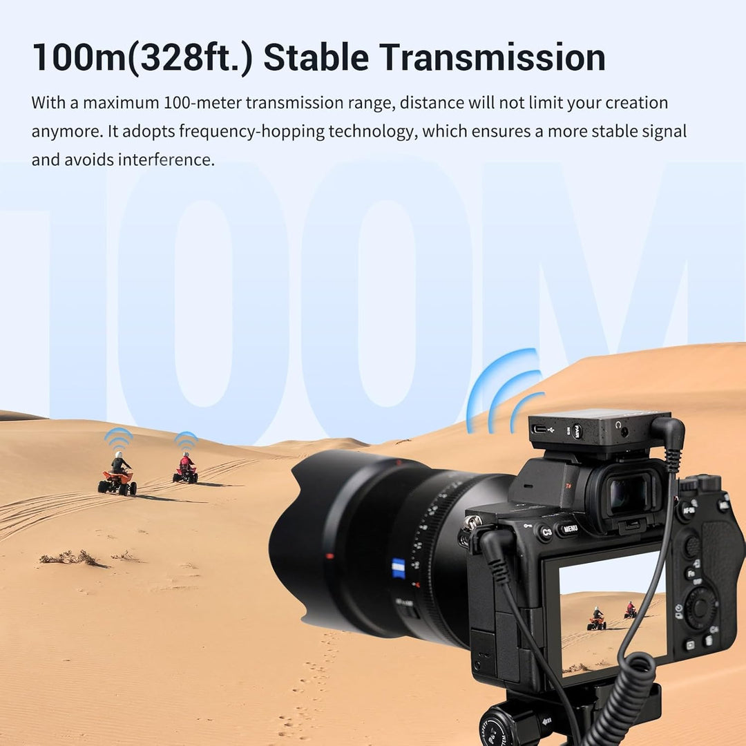 Godox MoveLink II M2 Drahtloses Mikrofonsystem (2 TX + 1 RX + Ladekoffer), 2.4G Wireless Noise Cance